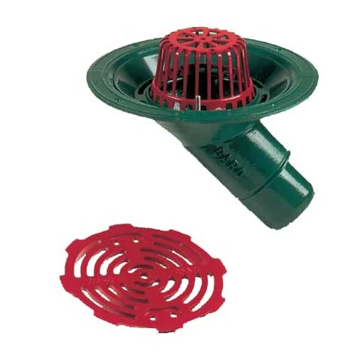 Caroflow 100mm 45 Degree Aluminium Spigot (Smooth) Dome Outlet