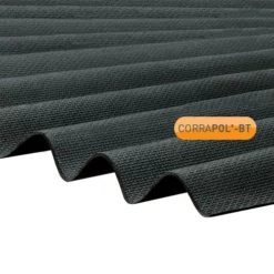 Clear Amber Corrapol-BT Corrugated Bitumen Roofing Sheet 930mm X 2000mm Black