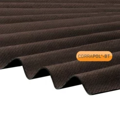 Clear Amber Corrapol-BT Corrugated Bitumen Roofing Sheet 930mm X 2000mm Brown