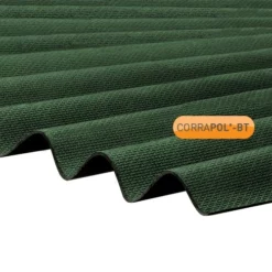 Clear Amber Corrapol-BT Corrugated Bitumen Roofing Sheet 930mm X 2000mm Green