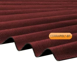 Clear Amber Corrapol-BT Corrugated Bitumen Roofing Sheet 930mm X 2000mm Red