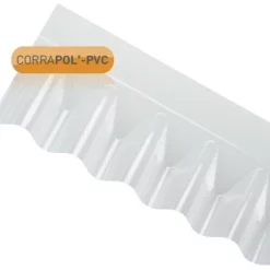 Clear Amber Corrapol DIY Grade Corrugated 950mm PVC Wall Flashing
