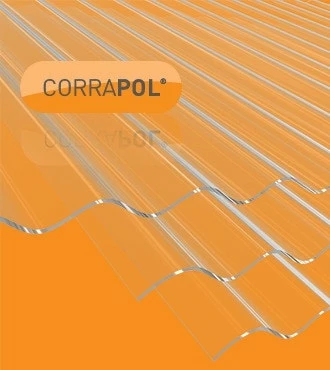 Clear Amber Corrapol DIY Grade Corrugated PVC Roofing Sheet