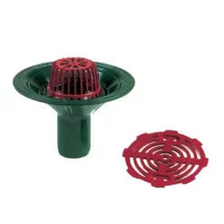 Caroflow 50mm Vertical Spigot (Smooth) Aluminium Domed Outlet