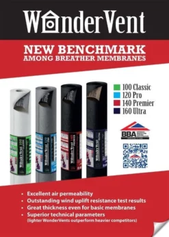 Wonderbuilds WonderVent 100 Classic Breathable Felt 1.5x50m